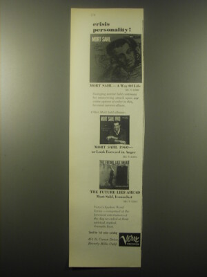 1959 Verve Mort Sahl Record Albums Advertisement - Crisis personality!