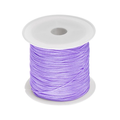 1 Rolle Nylon Perle Faden Knoten Schnur 0.6mm 50Yards Nylon Satinschnüren, Lila