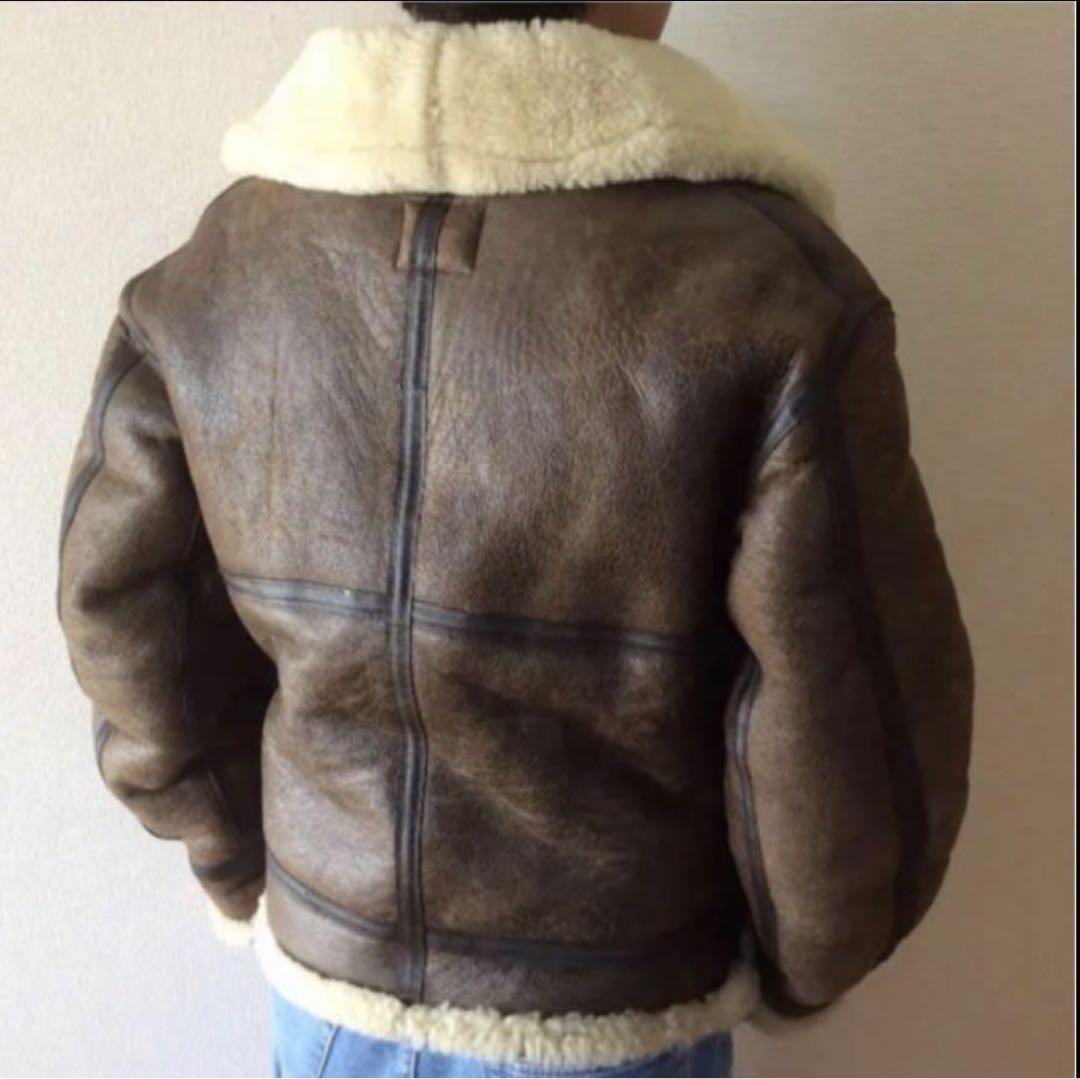 AVIREX B3 B-3 Mouton Leather Flight Jacket 36 from Japan used