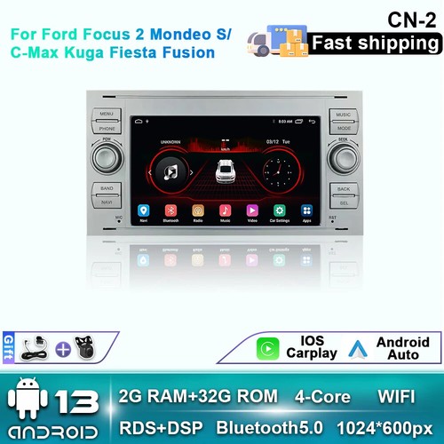 Radio de coche pantalla GPS para Ford Focus 2 Mondeo S/C-Max Kuga Fiesta Fusion CarPlay - Imagen 26 de 34