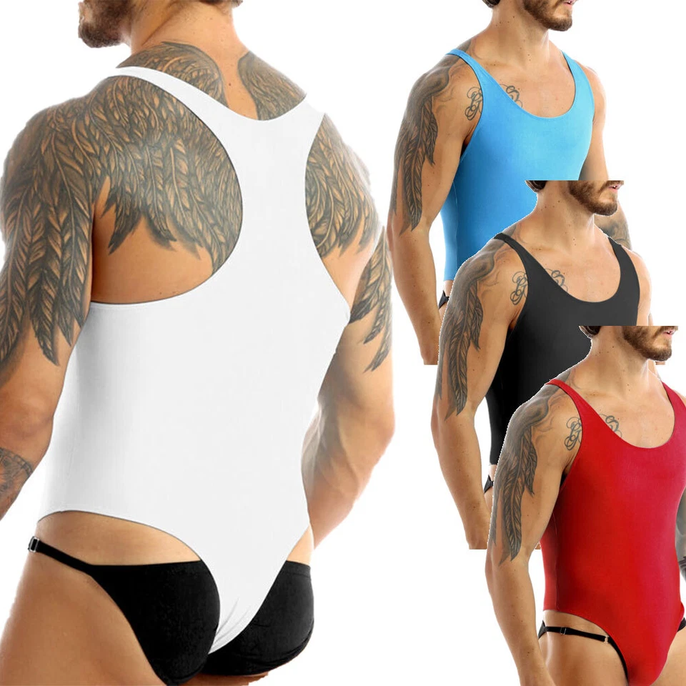 Herren Bodysuit einteiler Männerbody Unterwäsche Slip Unterhosen Herrenbody   - Bild 1 von 1