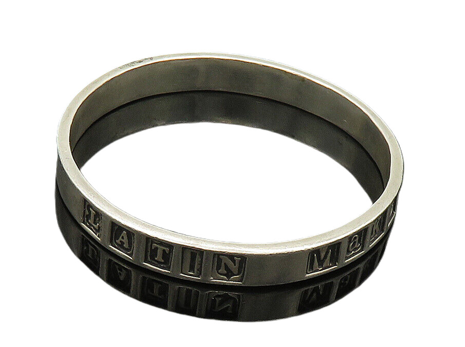 VASS LUDACER 925 Silver Vintage Latin Quote Rare Bangle VASS LUDACER 925 Silver Vintage Latin Quote Rare Bangle
