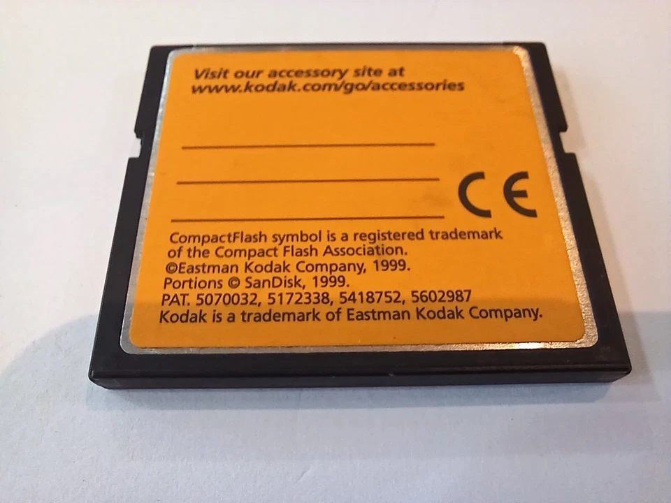 KODAK PICTURE CARD 32MB COMPACT FLASH MEMORY CARD CF - Image 2 of 4