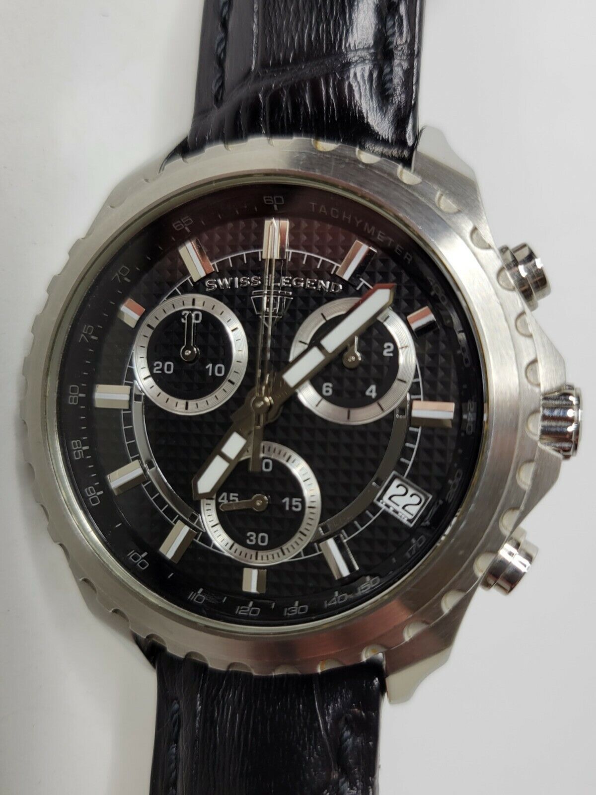 Swiss Legend Men's Chronograph Watch Black 41mm
