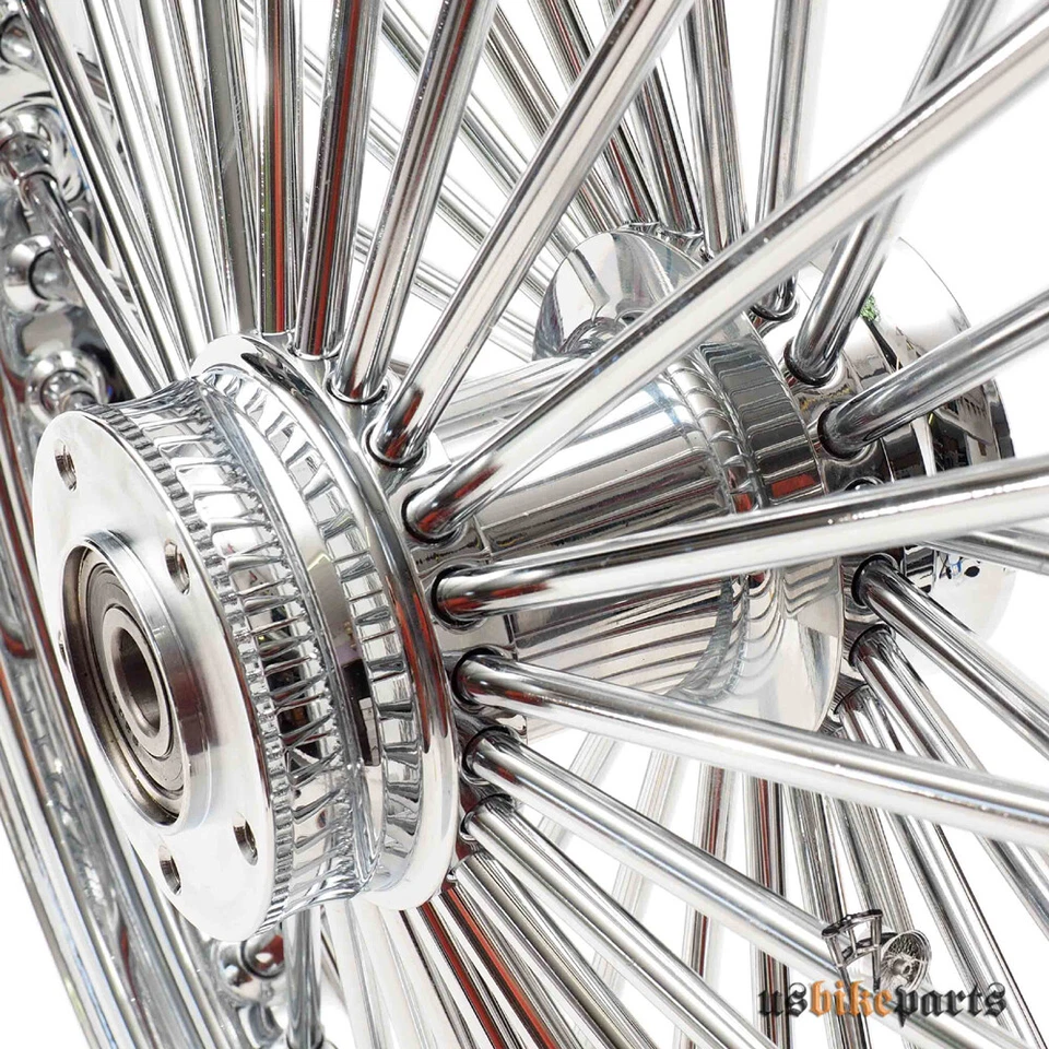 21x3" Big Spoke King Felge chrom vorne 2x Flansch Radlager 3/4 Zoll  - Bild 4 von 4