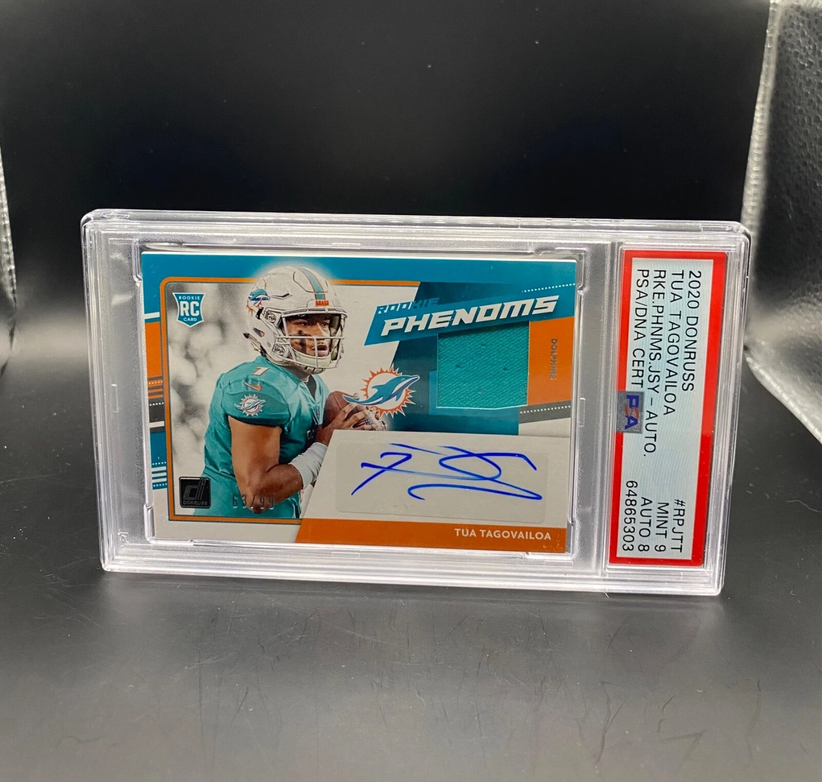 Tua Tagovailoa Panini Donruss Rookie Phenoms Jersey #RPJTT Autograph
