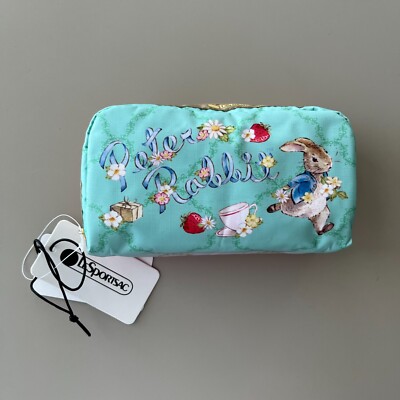 Lesportsac Peter Rabbit Rectangular Cosmetic Bag NWT