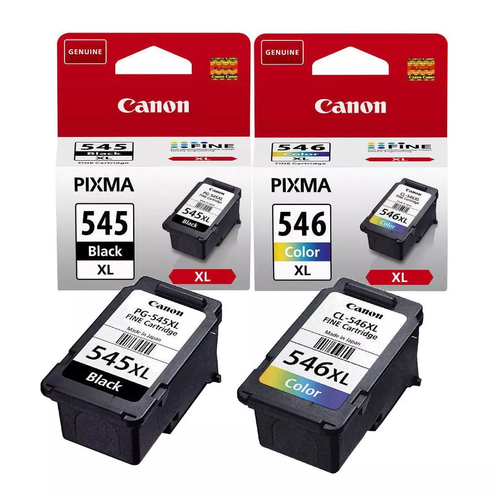 2 Cartouches d'encre Compatible pour Canon PG-545 CL-546 XL Compatible pour  PIXMA MX495 TS3150 TS3151 MG3050 MG2450 MG2550S MG2555S