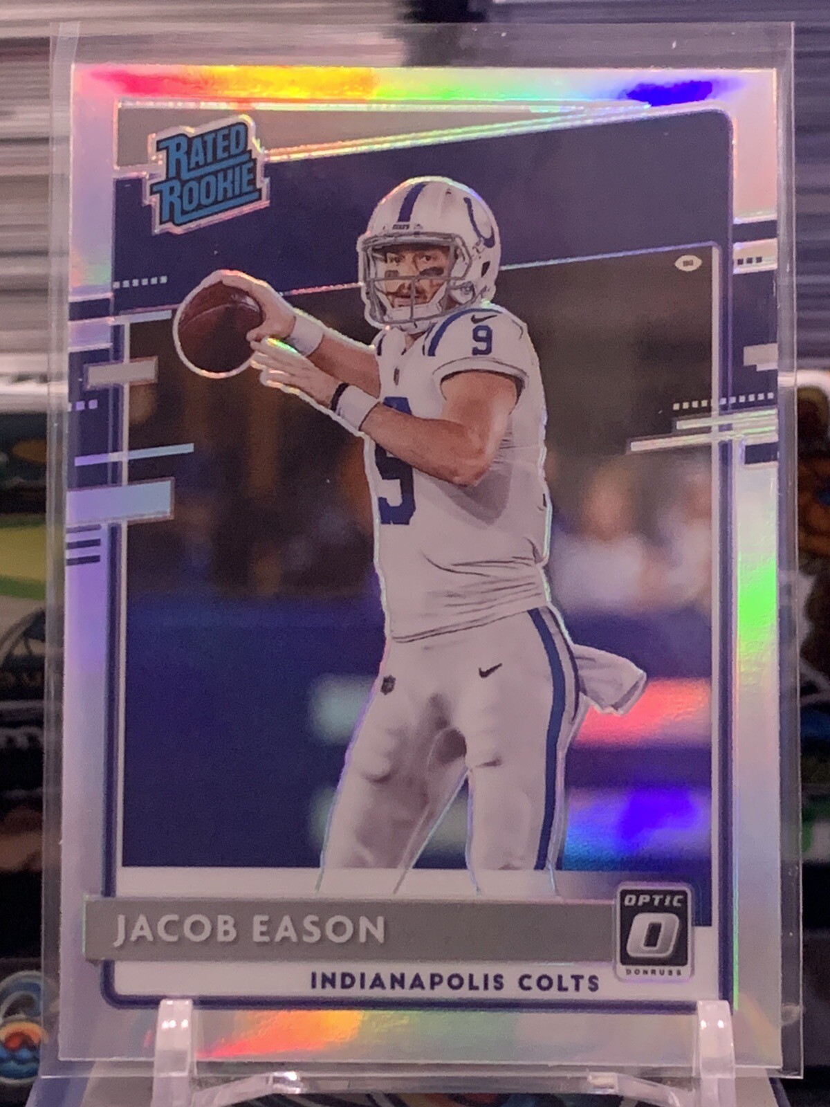 Jacob Eason 2020 NFL Optic Silver Holo Prizm Rated Rookie Card Colts RC RR 2I
