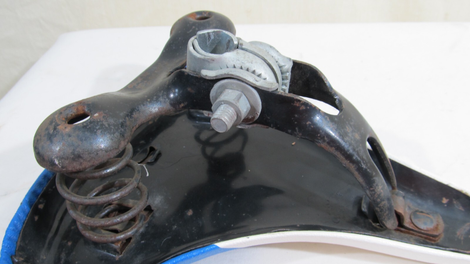 Persons seat saddle Vintage Blue White 40s 50s Monark Hawthorne Klunker Mesinger