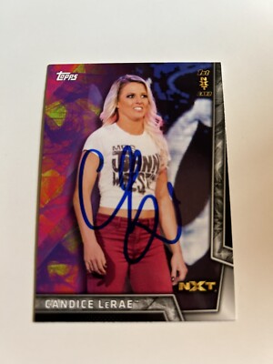 Candice LeRae WWE Signed 2018 Topps Women s Division Card # 35