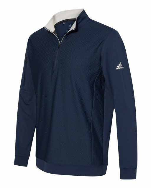 Adidas - UPF 50+ Logo Performance Texture Quarter-Zip Pocket Pullover - S-4XL | eBay