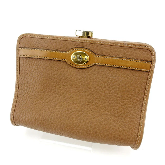 Sac à main portefeuille Dior sac à main marron femme authentique d'occasion Y3841