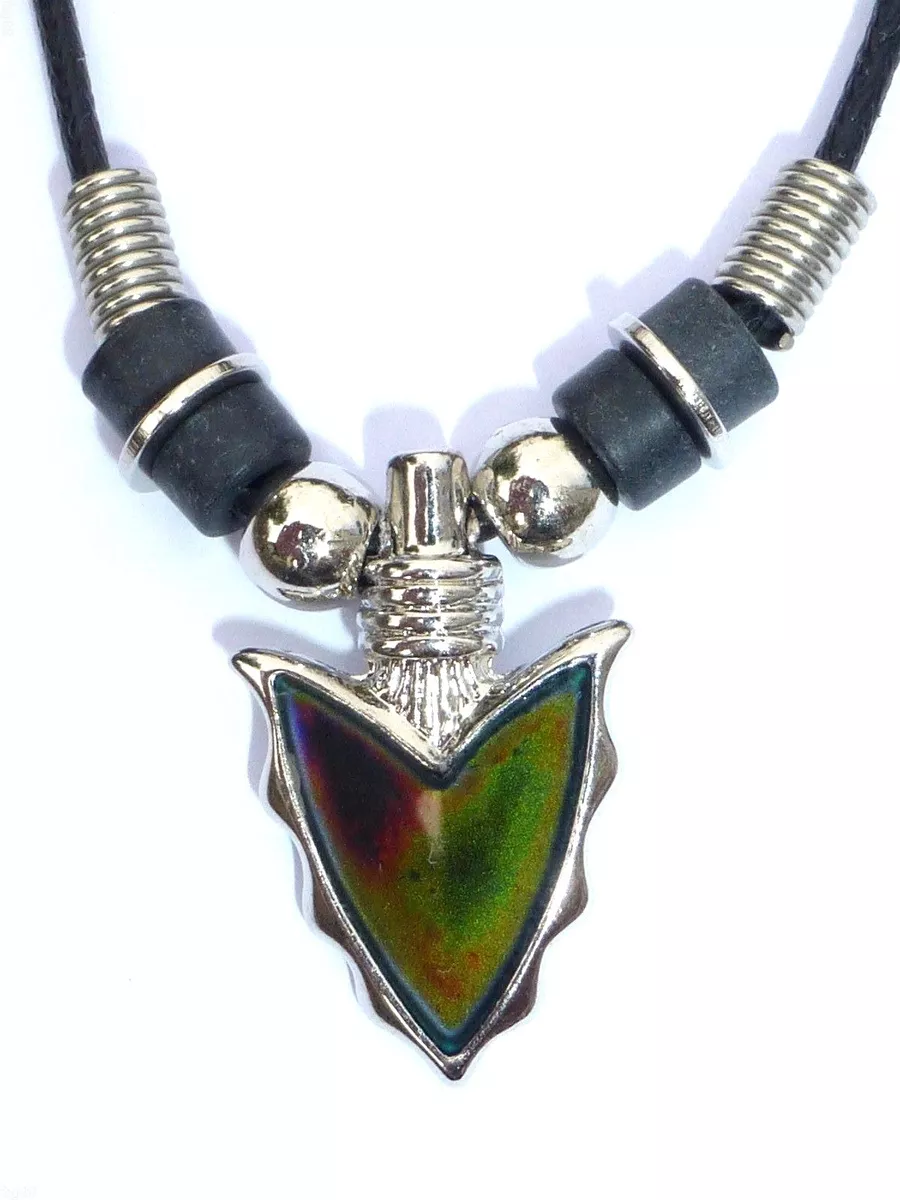 NEW Arrowhead Mood Necklace Color Change Arrow Head Pendant Necklace