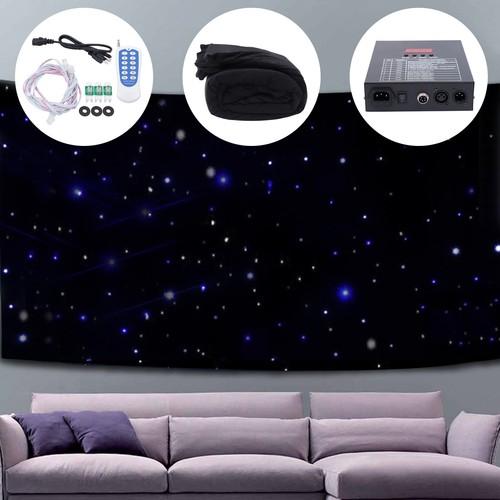 Sfondo palco LED RGBW panno stella controllo DMX tenda stella nero - Foto 10 di 23