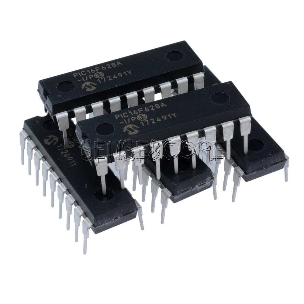 Microchip PIC16F628A-I/P 8-Bit Microcontroller - 20MHz 18-PDIP IC