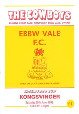 Ebbw Vale v Kongsvinger Intertoto Cup 20 Jun 1998