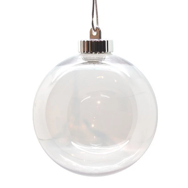 Clear christmas baubles deals