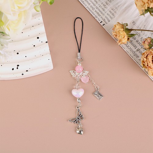 Peach Bowknot Phone Chain Shell Heart Earphone Case Pendant Lanyard Bag Decor - 第 15/16 張圖片