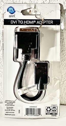 Onn DVI To HDMI Adapter, Use to Connect Computers to HDTV or Monitors