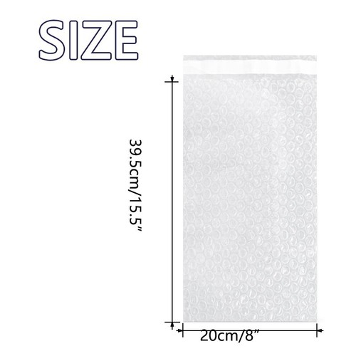 Clear bubble bags, mailing envelopes (7x8.5 inches, 8x15.5 inches) 25/50/100 pcs - Picture 5 of 12
