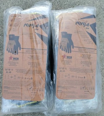 24 Pairs Ninja BNF MCR Safety Gloves - Small - Foam Nitrile Palm Coated 