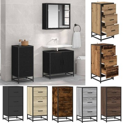 Sideboard mit 3 Schubladen Kommode Anrichte Schrank Holz & Metall Highboard