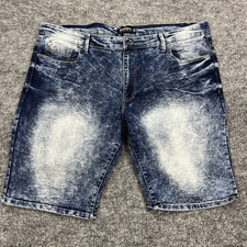 Southpole Shorts Mens 42 Blue Stretch Denim Jeans Hip Hop Rap Skater Streetwear