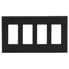 EATON Wiring PJ264BK Wall Plates, One Size, Black