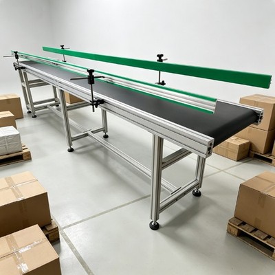 118''x15.7'' Industrial PVC Belt Conveyor 110V Adjustable Speed Transport Machine