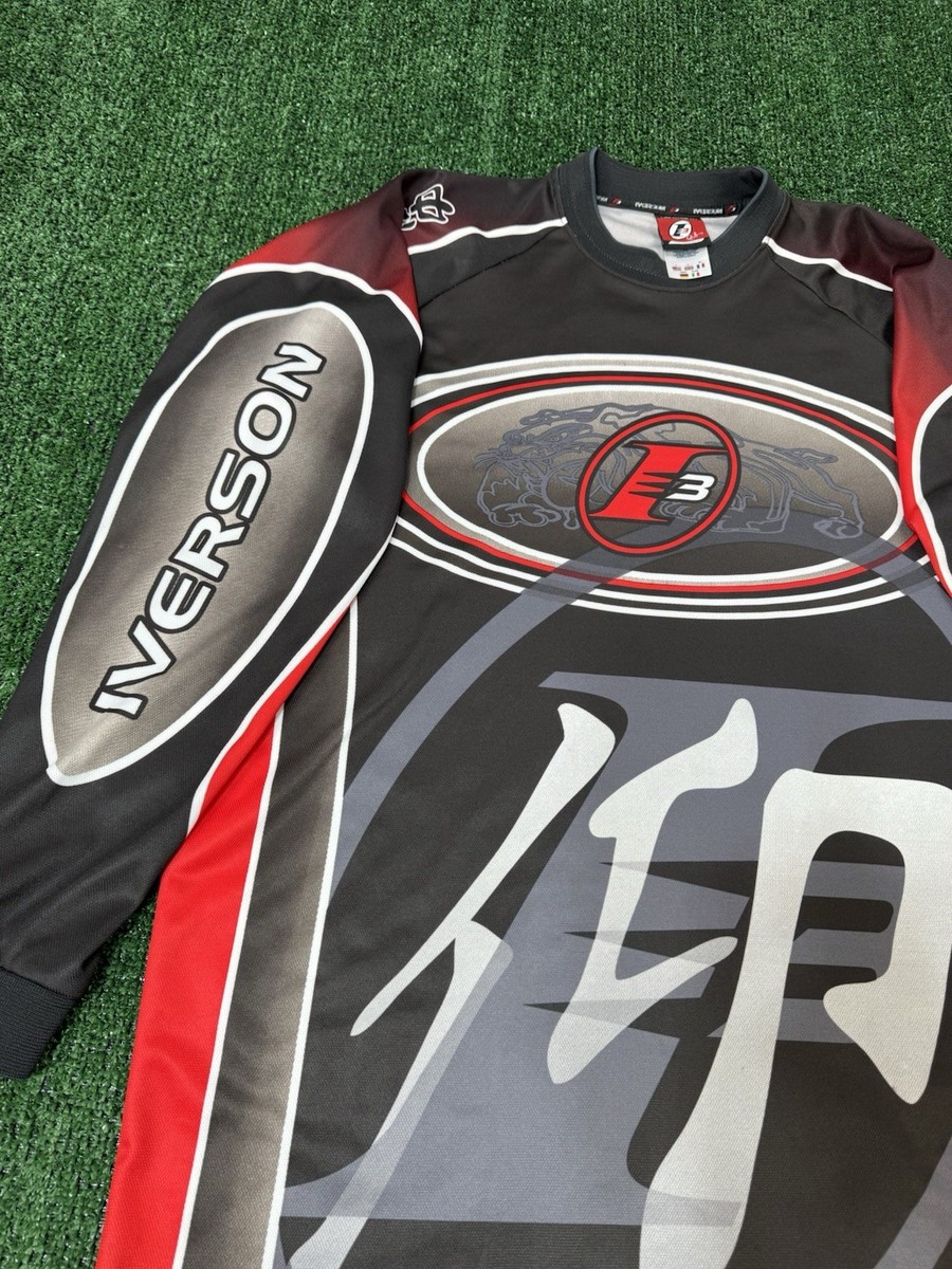 VTG Reebok Allen Iverson i3 Motocross Long sleeve Jersey Bad Newz