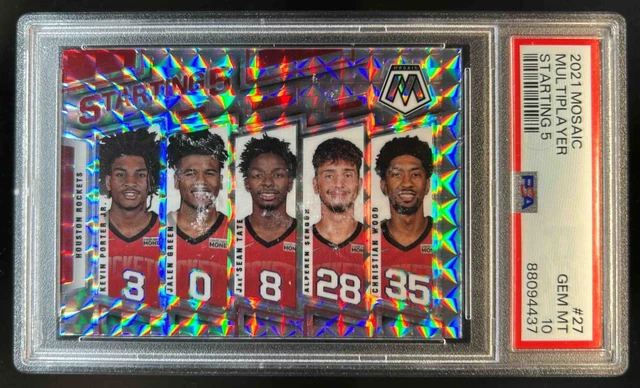 2021-22 Mosaic Sengun Wood Tate Jalen Green Kevin Porter Jr. RC #27 PSA 10
