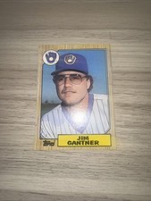 1987 Topps #108 JIM GANTNER Milwaukee Brewers Baseball Card, 2nd Base, Star (NM)