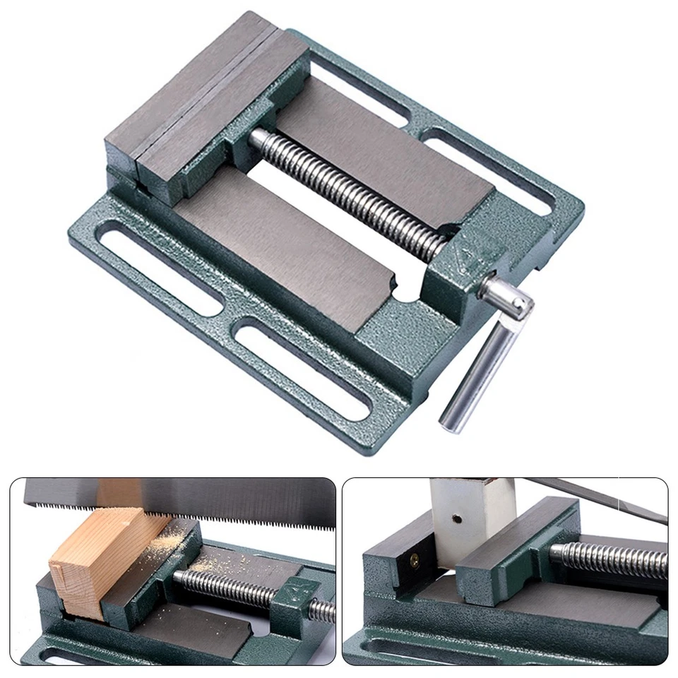 Abrazadera de pilar de banco mandíbula tornillo de banco taladro prensa máquina trabajo 4 pulgadas resistente ~⇓ Foto 2 de 4