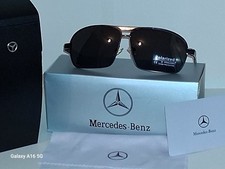 MERCEDES-BENZ  BLK SILVER TINT UV AVIATOR POLARIZED SUNS SET BY ALLISON SHARP!