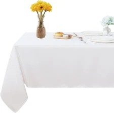 Rectangle 4 Feet Tablecloth 60X84 Inch Tablecloth Stain and Wrinkle Resistant Wa