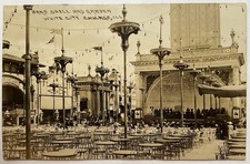 RPPC Real Photo Postcard -White City Band Shell & Garden, Chicago, Illinois 1909