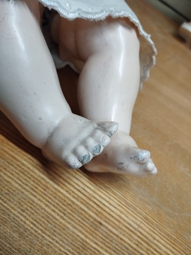 Vintage Antique Doll German WP Welsch Pfeiffer Marks? Bisque Fragile - Talking - Picture 7 of 15