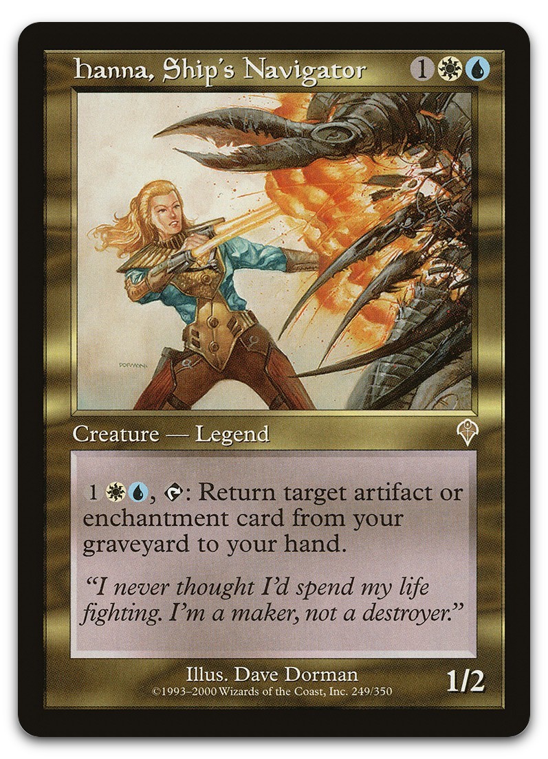 Hanna, Ship's Navigator #249 (LP) Invasion INV Magic MTG