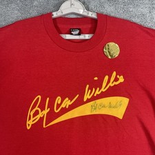 VTG Box Car Willie T Shirt Men XL Red Signed Band Tee USA Made Single Stitch 80s