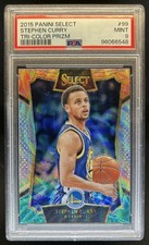 2015-16 Panini Select Stephen Curry Tri Color Prizm #99 Warriors PSA 9