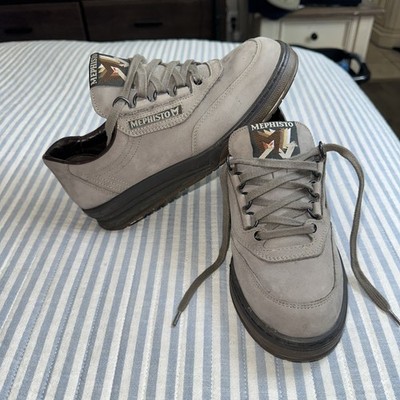 Mephisto Match Men s Comfort Walking Shoes Gray Nubuck Leather US 7.5 EU 40