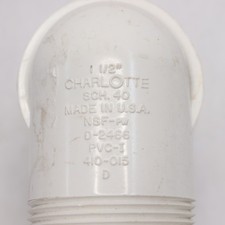 Charlotte 90 Degree Street Elbow PVC White Schedule 40 1-1/2" 410-015