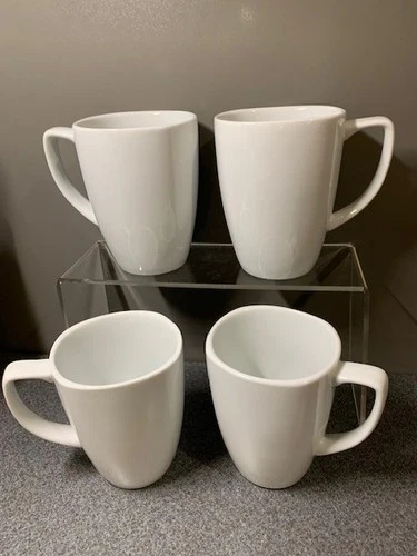 CORELLE COORDINATES  White Coffee Tea Mug Cup Porcelain 12 oz Set of 4 Vintage