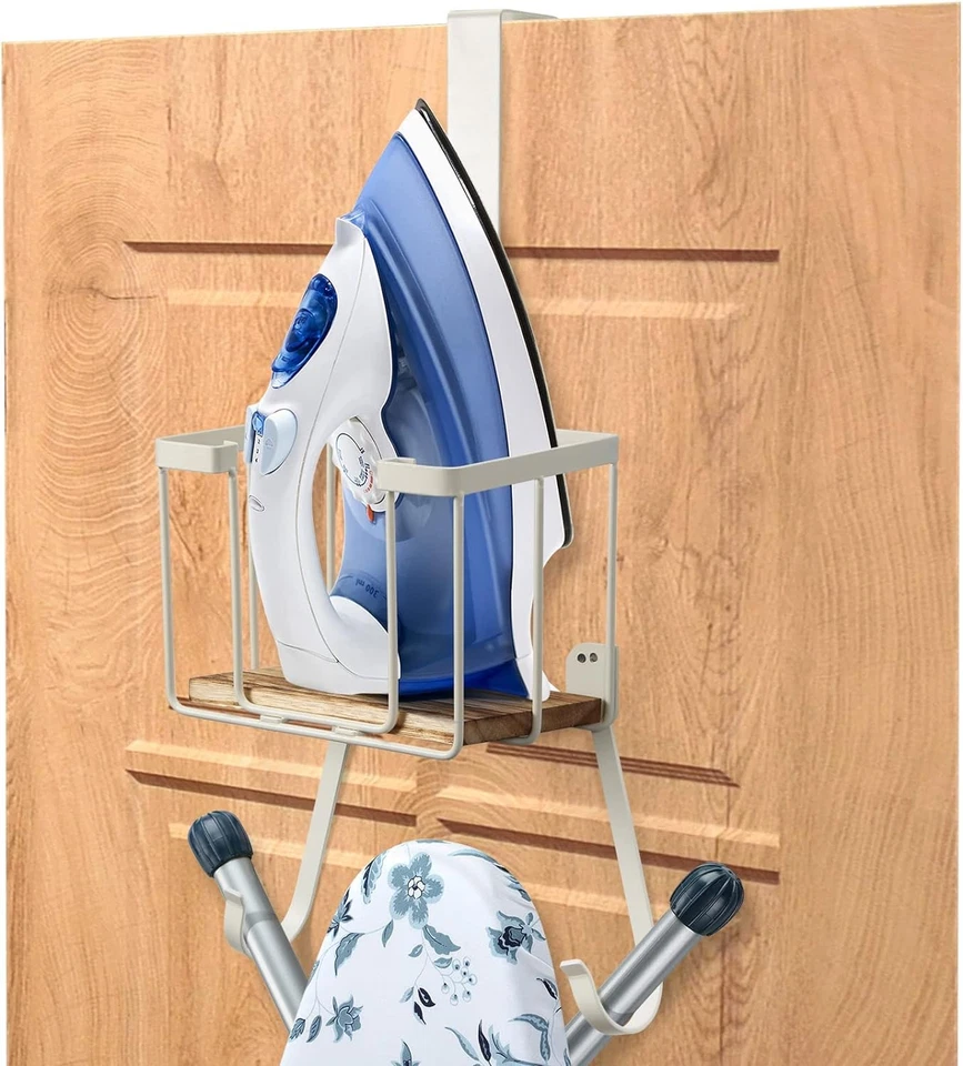 TJ.MOREE Bügel-Brett Halterung, Wand-Halterung mit großem Aufbewahrungs-Korb - Bild 2 von 4