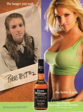 EVAN WILLIAMS BOURBON WHISKEY AD BLONDE LONGER WAIT BETTER IT GETS SEXY BLONDE