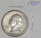 A Nice Early Silver Washington Quarter from 1935!
