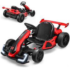 24V 7AH Kids Go Kart, 300W, Drift Mode, Adjustable Length, Bluetooth, Red