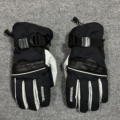 Rossignol Gloves Mens Medium Black Insulated Ski Snow Winter Gauntlet Gripper