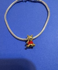 Winnie the Pooh 925 Sterling Silver Charm New